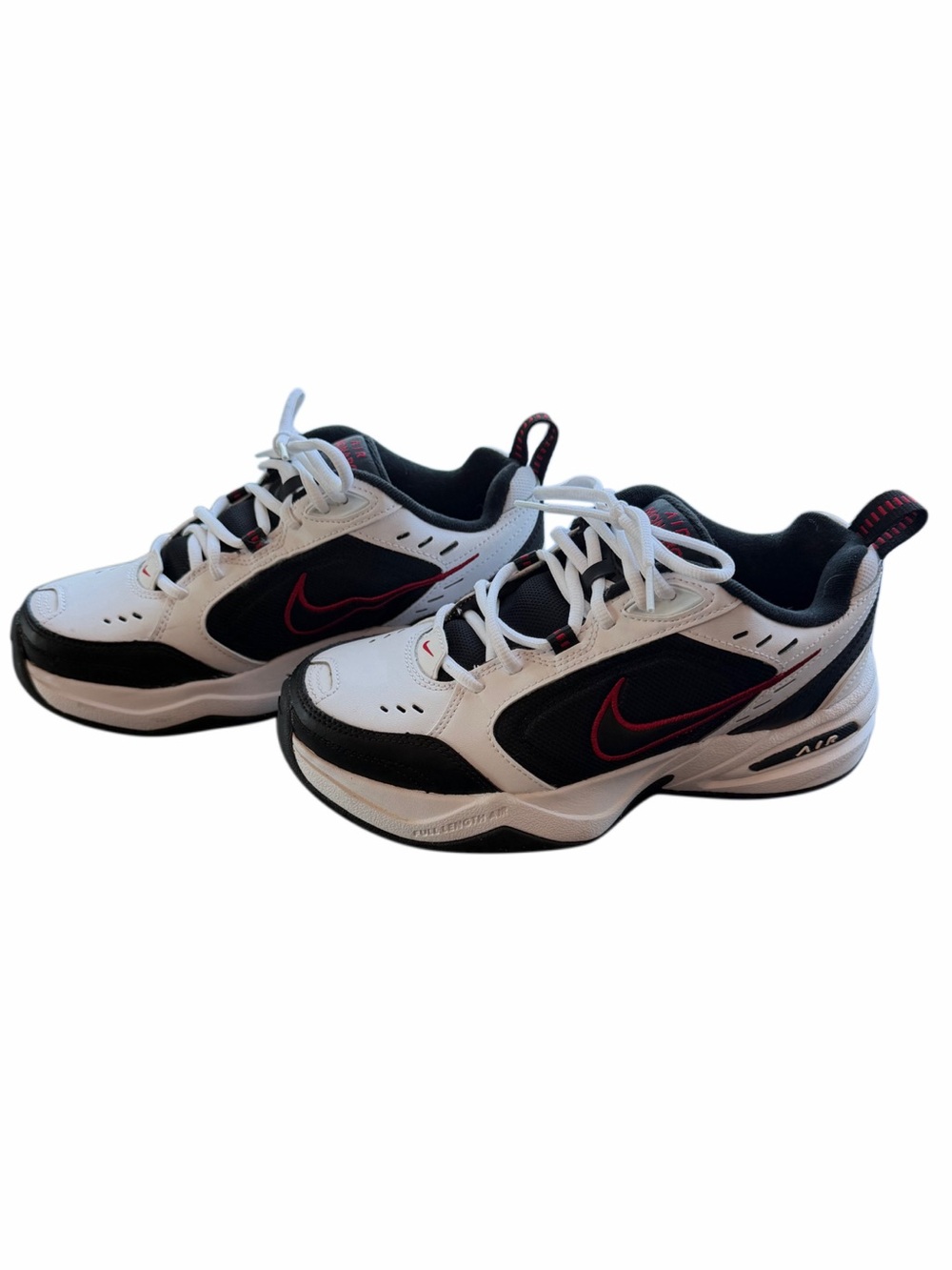 Nike Air Monarch IV Training Shoes - White Black Red Women’s 7.5 Men’s 6